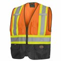 Pioneer Solid Vest w/Black Bottom, Orange, 4XL V1020251U-4/5XL